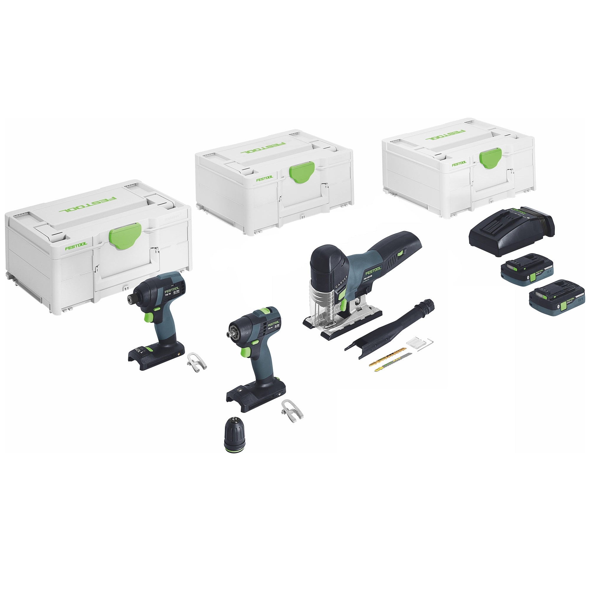 Combo Festool TID 18/TXS 18/PSC 420/TB 18V 4Ah